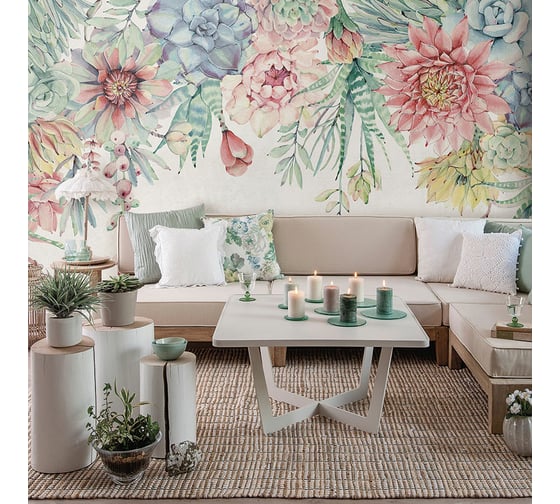 Фреска ООО Ортограф Succulents 2x2.7 м FX_34083