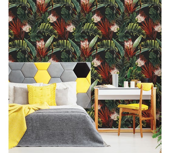 Фреска ООО Ортограф Tropical flowers 3x3 м FX_34075