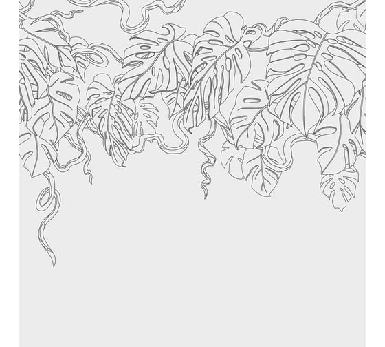 Фреска ООО Ортограф Monstera white 3x3 м FX_34303