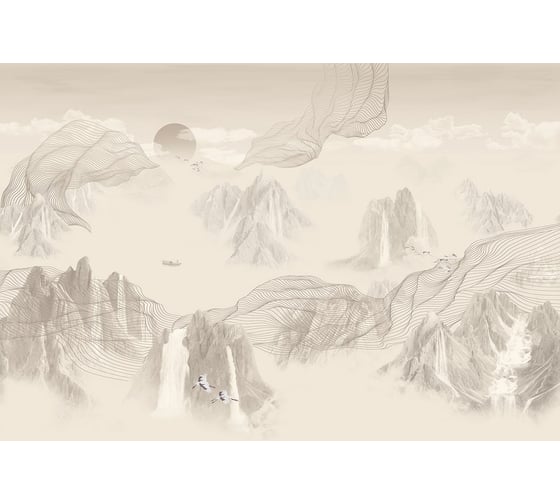 Фреска ООО Ортограф Mountain abstraction 4x2.7 м FX_34567