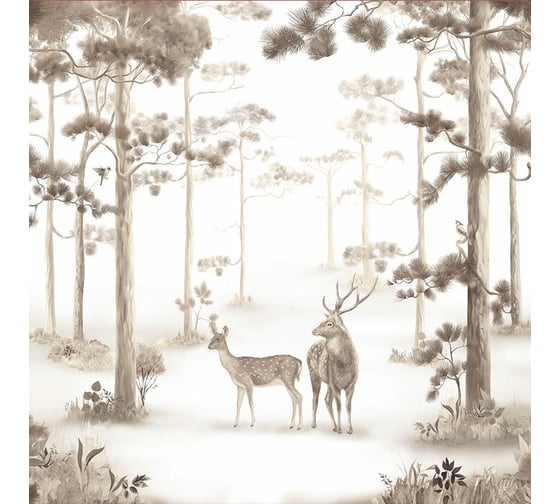 Фотообои ООО Ортограф Forest deer sepia 2.99x3 м OF_34092