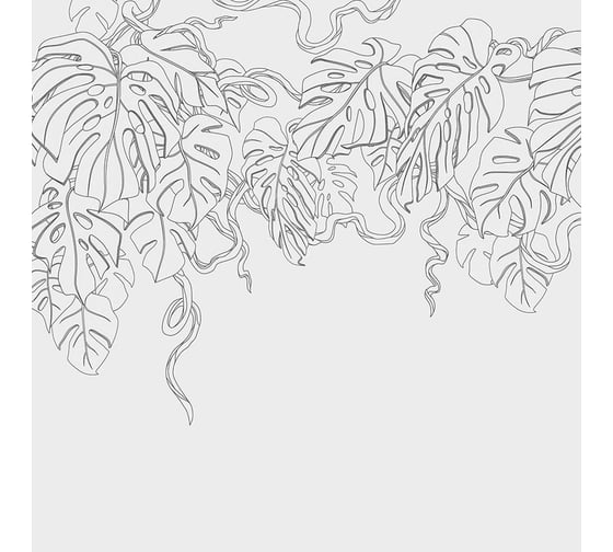 Фотообои ООО Ортограф Monstera white 2.99x3 м OF_34303
