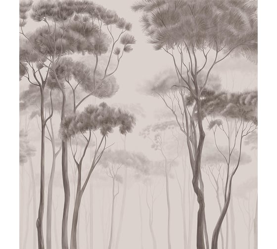 Фотообои ООО Ортограф Fog in the forest sepia 2.58x2.7 м OT-G_34086