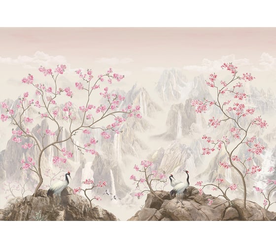 Фотообои ООО Ортограф Mountain peaks pink 3.84x2.7 м OT-G_33929