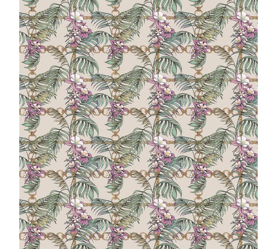 Фотообои ООО Ортограф Flowers and chain beige 2.58x2.7 м OT-G_34230