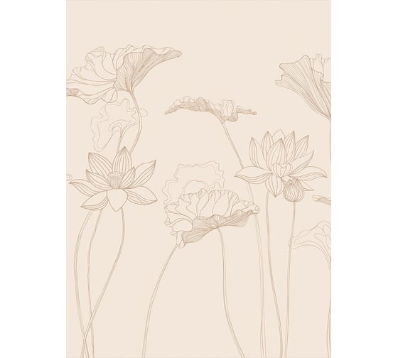 Фотообои ООО Ортограф Lotus line beige 2x2.7 м OF_34282
