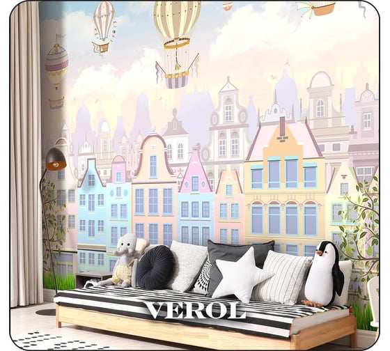 Флизелиновые фотообои Verol Волшебный город (встык; 300x283 см; моющиеся; детские) 25_ФФО_03252