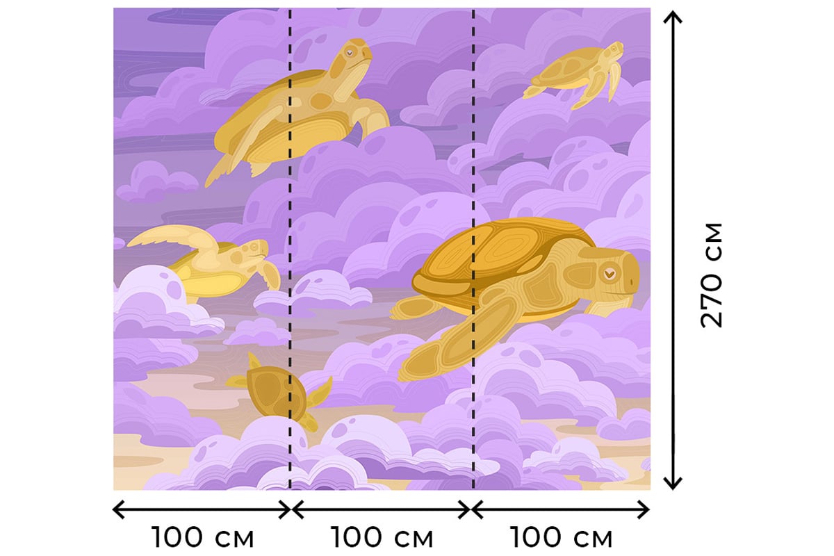 Обои с черепахами на стену