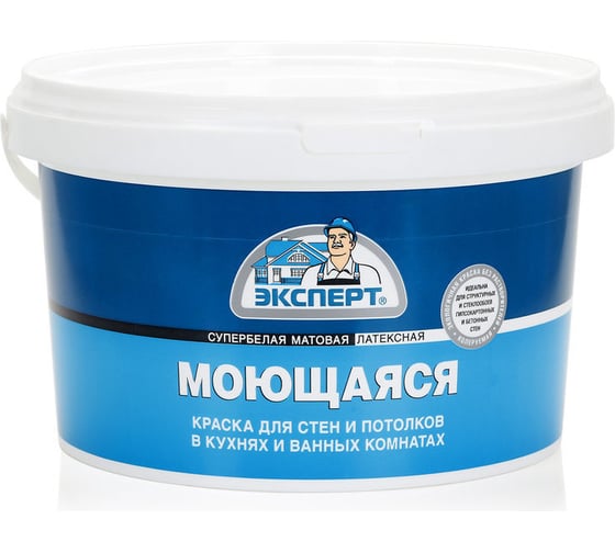 Краска Эксперт моющаяся супербелая 3кг 17368