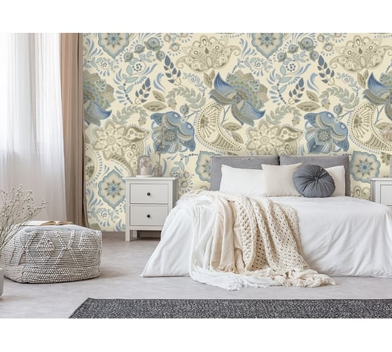 Фотообои 3D Design Studio 3D Цветочная стена с узорами в теплых тонах RS-006300x270