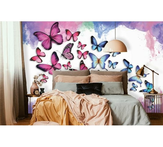 Фотообои 3D Design Studio 3D Красочные бабочки ART029300x270