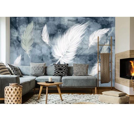 Фотообои 3D Design Studio 3D Перья в стиле гранж NV-027300x270