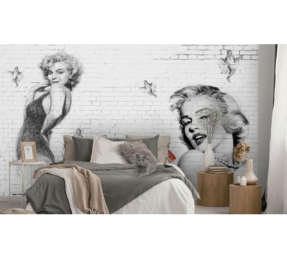 Фотообои 3D Design Studio 3D Мэрилин Монро. Настенная роспись LOFT-007300x270