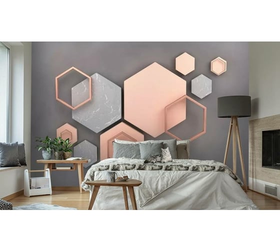 Фотообои 3D Design Studio 3D Коралловые шестиугольники BL-038300x270
