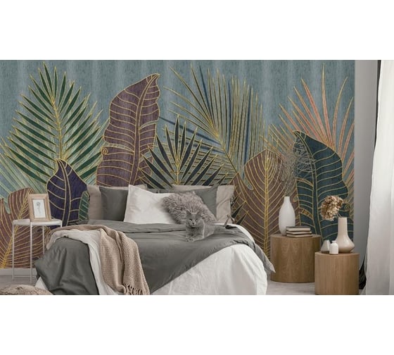 Фотообои 3D Design Studio 3D Тропическая композиция с золотом SG-016300x270
