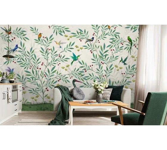 Фотообои 3D Design Studio 3D Цапля в солнечном саду BT-010300x270