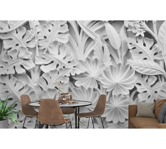 Фотообои 3D Design Studio 3D Объемные листья BR-077300x270