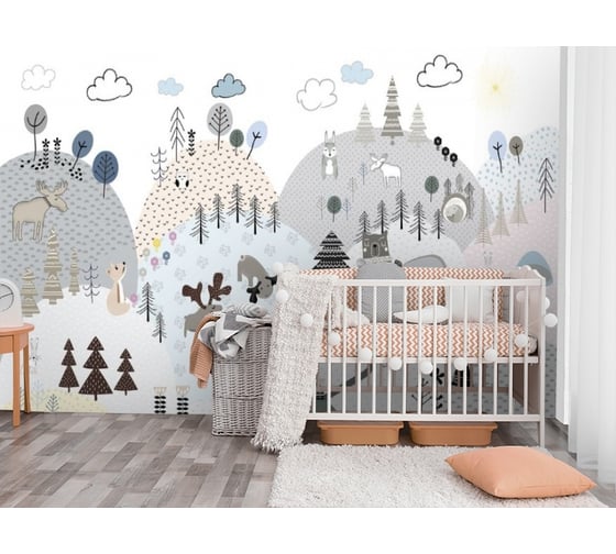 Фотообои 3D Design Studio 3D Скандинавская полянка 300x270 см KID-118_300х270 1