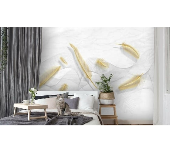 Фотообои 3D Design Studio 3D Невесомый поток на мраморном фоне 400x270 см PL-076_400х270