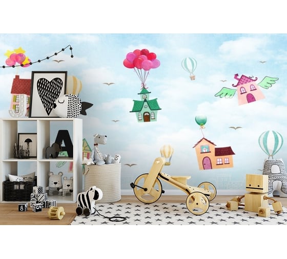 Фотообои 3D Design Studio 3D Летающие дома 300x270 см KID-106_300х270