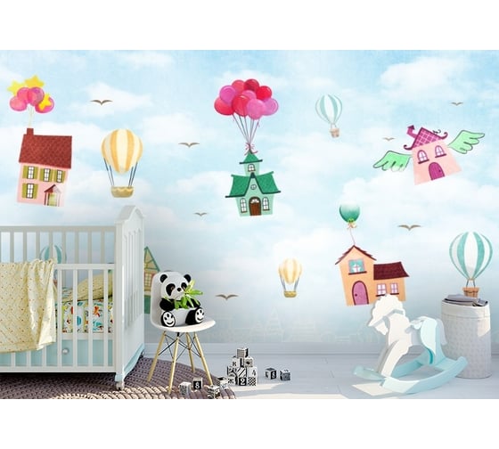 Фотообои 3D Design Studio 3D Летающие дома 300x270 см KID-106_300х270