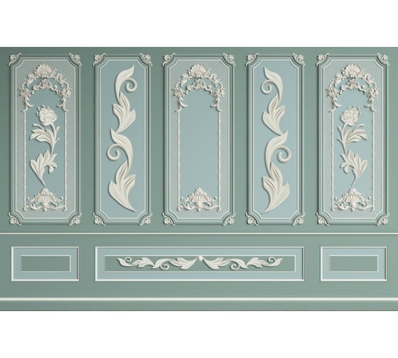 Фотообои 3D Design Studio 3D Интерьер с резными узорами 400x270 см DR-016_400х270