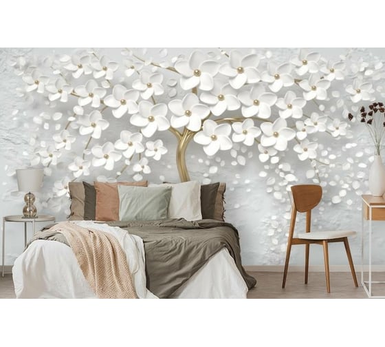 Фотообои 3D Design Studio 3D Объемное золотое дерево FANT-081300x270