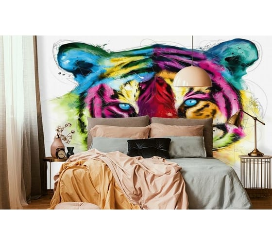 Фотообои 3D Design Studio 3D Красочный тигр ART019300x270