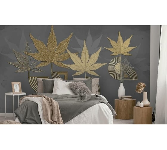 Фотообои 3D Design Studio 3D Кленовые листья с тиснением 400x270 см SG-002_400х270