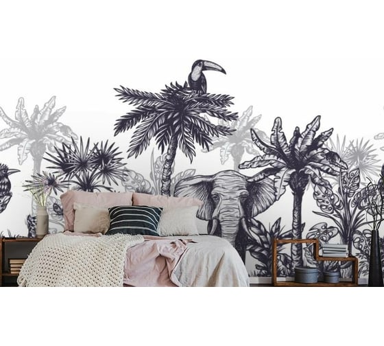 Фотообои 3D Design Studio 3D Эскизная композиция с тропиками 400x270 см FN-050_400х270 1