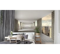 Фотообои 3D Design Studio 3D Открытый тоннель с видом на небоскребы ABS-087300x270