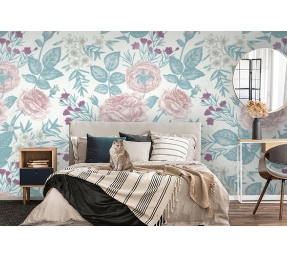 Фотообои 3D Design Studio 3D Нежный цветочный узор с цветами RS-007300x270 1