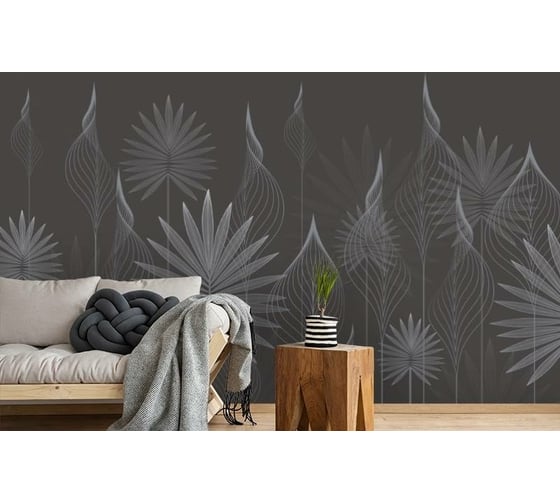 Фотообои 3D Design Studio 3D Ажурные листья с голубым отливом PL-010300x270 1