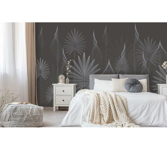 Фотообои 3D Design Studio 3D Ажурные листья с голубым отливом PL-010300x270