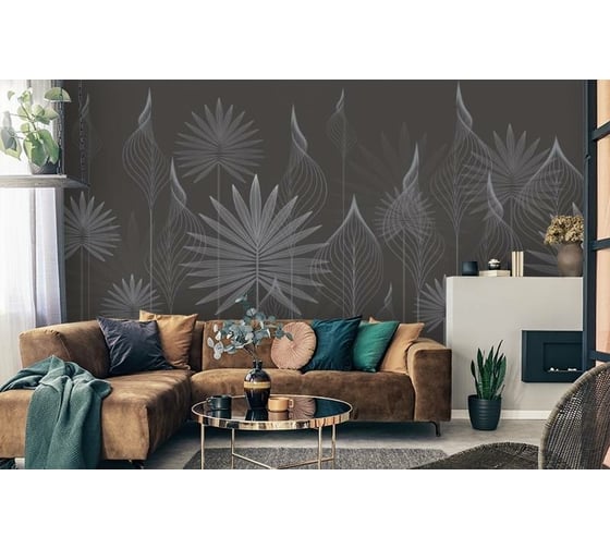 Фотообои 3D Design Studio 3D Ажурные листья с голубым отливом PL-010300x270