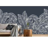 Фотообои 3D Design Studio 3D Раскидистые листья в тёмных тонах PL-078300x270