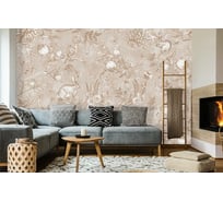Фотообои 3D Design Studio 3D Винтажная композиция с животными в бежевых тонах 400x270 см