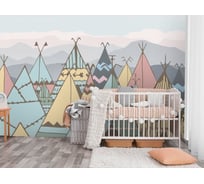 Фотообои 3D Design Studio 3D Горы-вигвамы 300x270 см KID-119_300х270