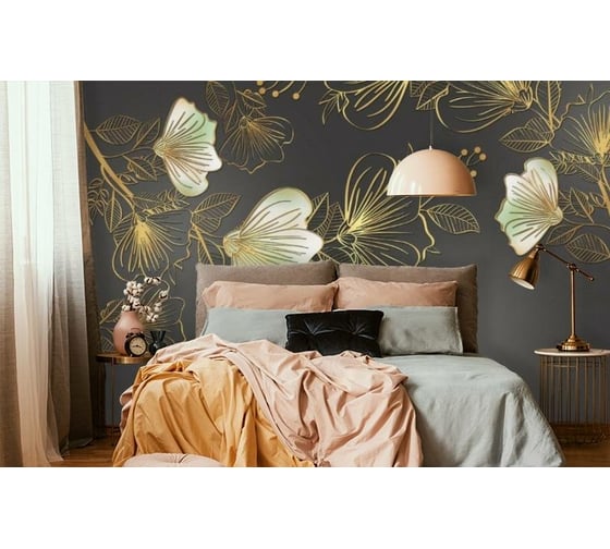 Фотообои 3D Design Studio 3D Мерцающие цветы на темном 400x270 см SG-012_400х270 1