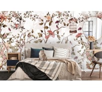 Фотообои 3D Design Studio 3D Птички в цветущем кустарнике CH-008300x270