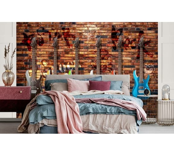 Фотообои 3D Design Studio 3D Лофт гитары LOFT-021400x270