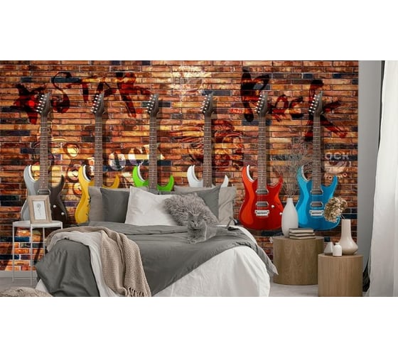 Фотообои 3D Design Studio 3D Лофт гитары LOFT-021400x270