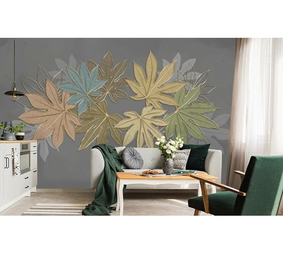 Фотообои 3D Design Studio 3D Кленовый букет с тиснением 400x270 см SG-004_400х270