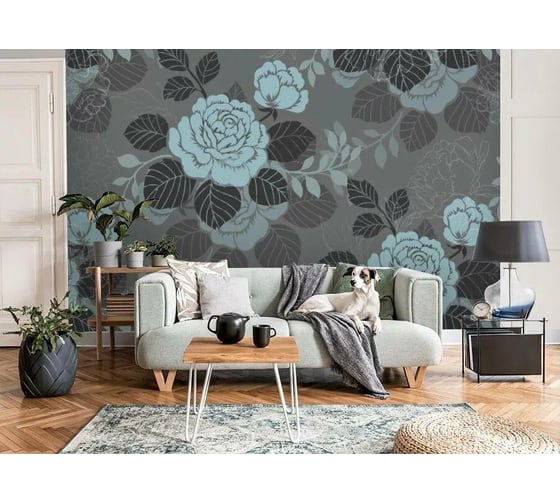 Фотообои 3D Design Studio 3D Благородные бирюзовые розы FD-007300x270 1