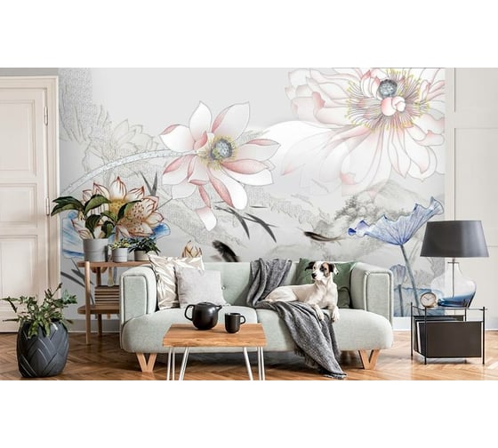 Фотообои 3D Design Studio 3D Карпы и нежные лотосы 400x270 см FN-044_400х270 1