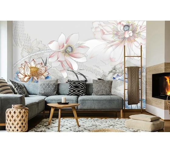 Фотообои 3D Design Studio 3D Карпы и нежные лотосы 400x270 см FN-044_400х270