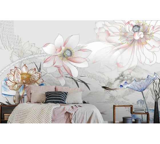 Фотообои 3D Design Studio 3D Карпы и нежные лотосы 400x270 см FN-044_400х270