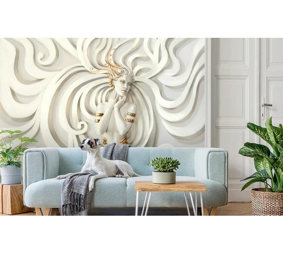 Фотообои 3D Design Studio 3D Барельеф девушка с золотом BR-049300x270