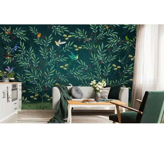 Фотообои 3D Design Studio 3D Цапля в ночном саду BT-009300x270
