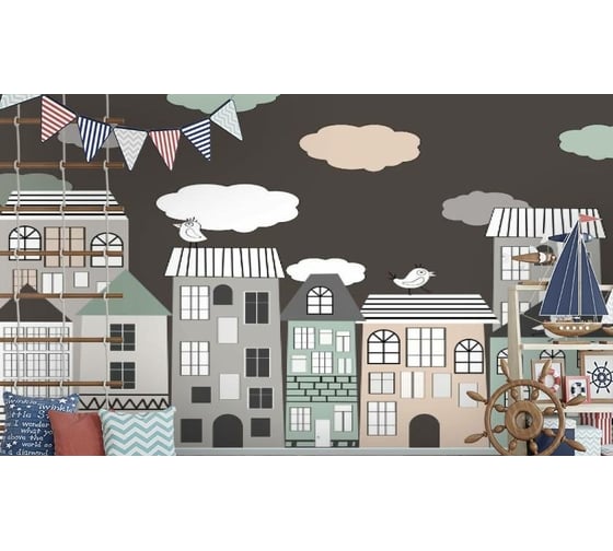 Фотообои 3D Design Studio 3D Европейский городок 300x270 см KID-135_300х270